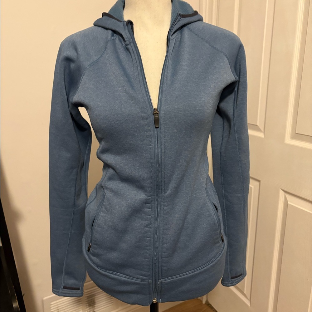 Blue Zip-Up Dryfit Hoodie by Eastern Mountain Sports